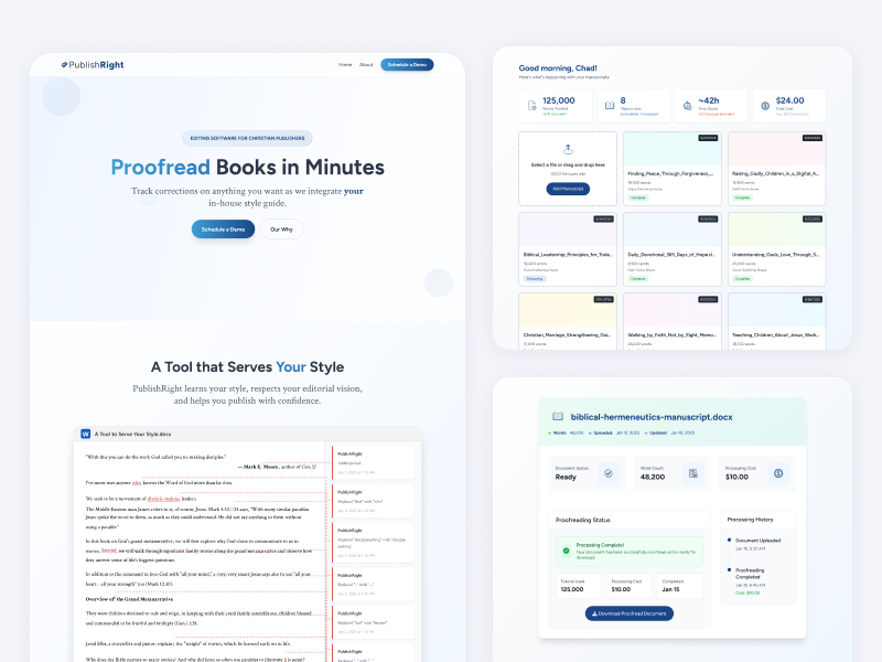 Screenshot of AI Proofreading Platform